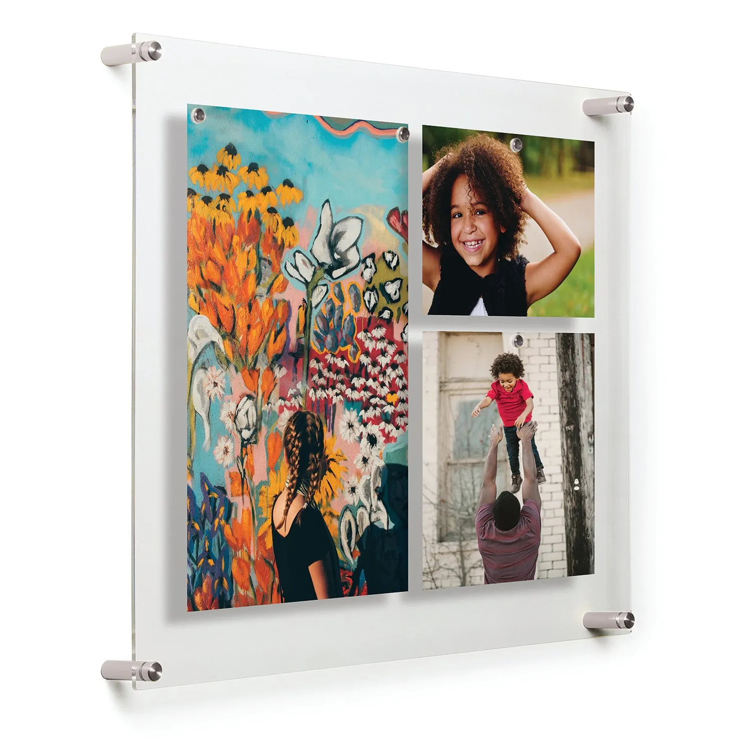 19" x 23" Easy Change Float Frame   Magnets for 16" x 20" Art [Silver or Gold]