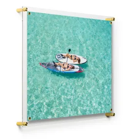 19" x 23" Easy Change Float Frame   Magnets for 16" x 20" Art [Silver or Gold]