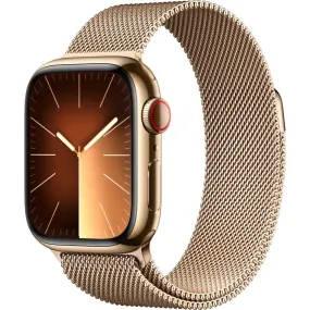 Apple Watch Gen 9 Series 9 Cell 41mm Gold Stainless Steel - Gold Milanese Loop MRJ73LL/A