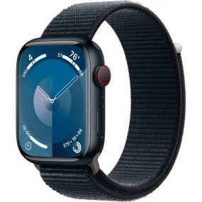 Apple Watch Gen 9 Series 9 Cell 45mm Midnight Aluminum - Midnight Sport Loop MRMF3LL/A