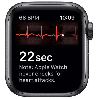 Apple Watch Series 5 GPS, 44mm Space Gray Aluminum Case with Black Sport Band