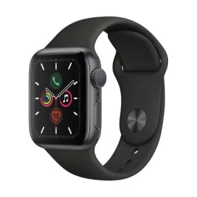 Apple Watch Series 5 GPS, 44mm Space Gray Aluminum Case with Black Sport Band