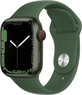 Apple Watch Series 7 41mm Gps   Cellular Aluminum Green   Clover Sport Band 32gb WS1