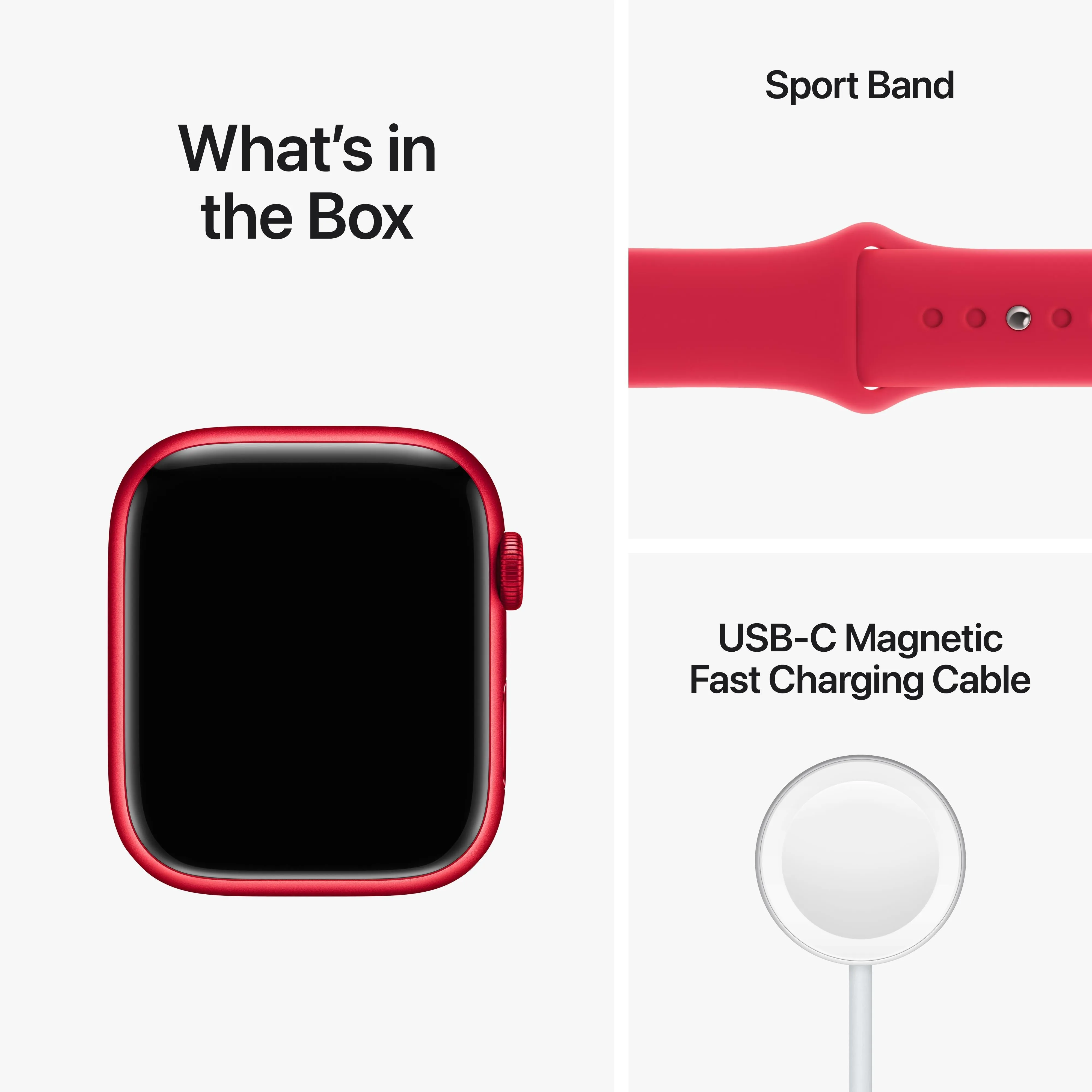 Apple Watch Series 8 GPS 45mm (PRODUCT)RED Aluminium Case with (PRODUCT)RED Sport Band - Regular