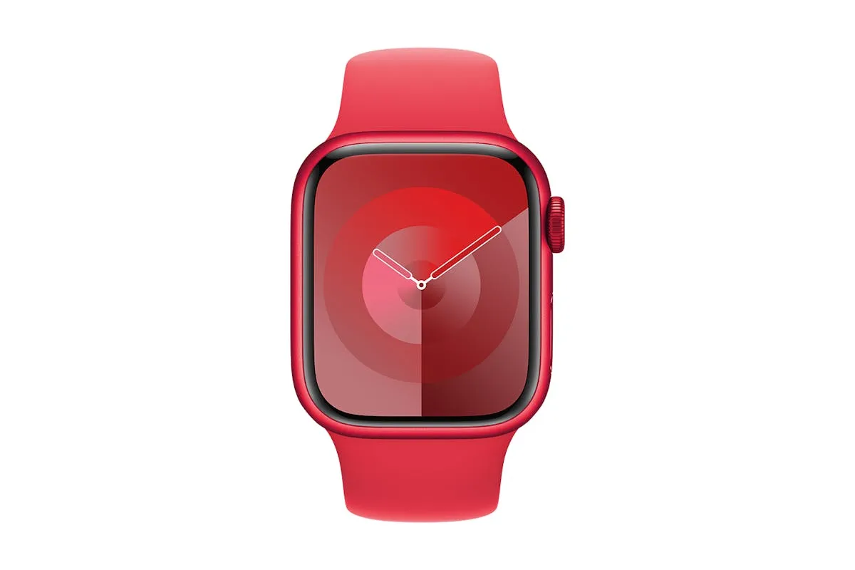 Apple Watch Series 9  | 45mm | Red Aluminium Red Sport Band M/L