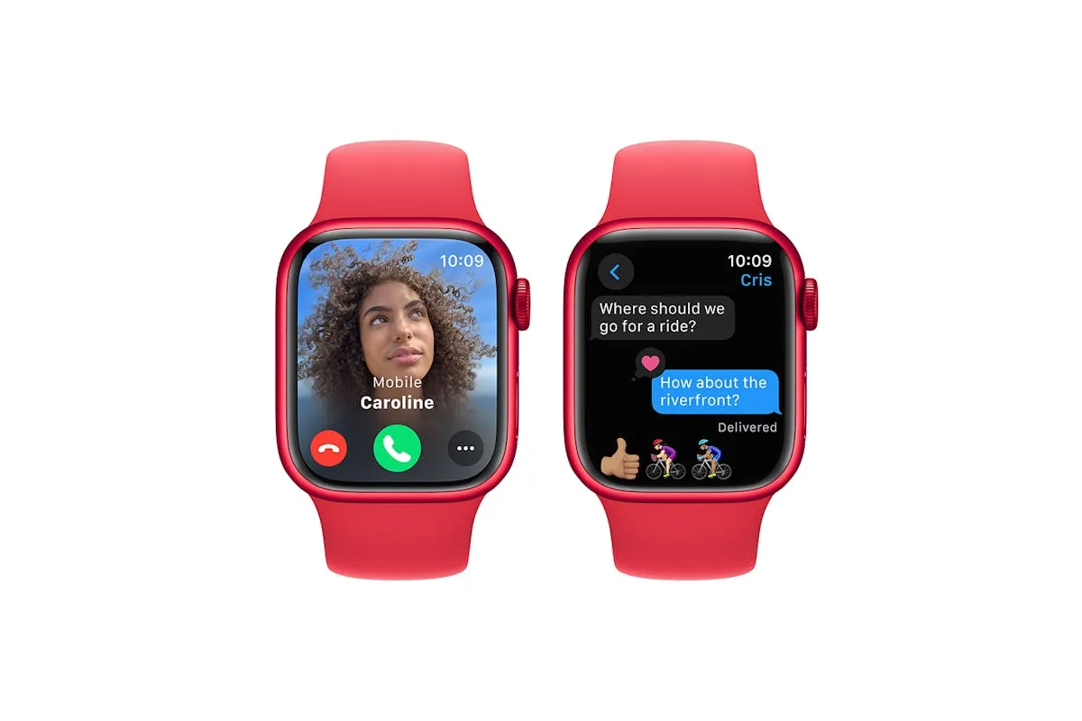 Apple Watch Series 9  | 45mm | Red Aluminium Red Sport Band M/L