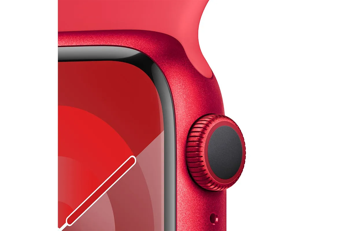 Apple Watch Series 9  | 45mm | Red Aluminium Red Sport Band M/L