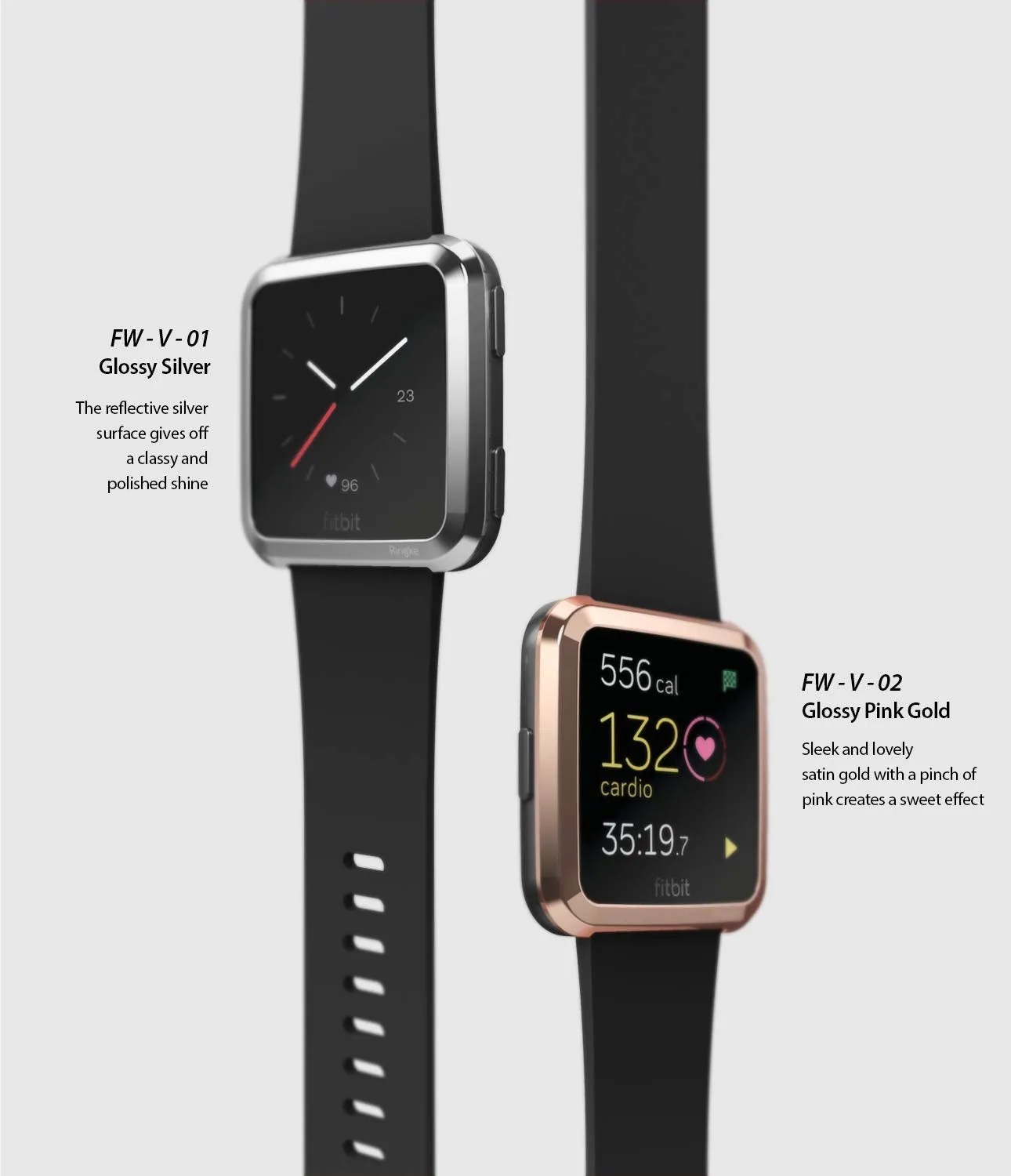 Bezel Styling Designed for Fitbit Versa - [Stainless Steel]