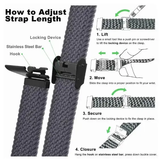 Braided Nylon Watch Band