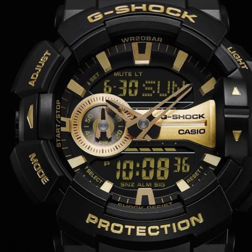 Casio G-SHOCK Bluetooth G'MIX Black & Gold Men's Watch - GBA400-1A9