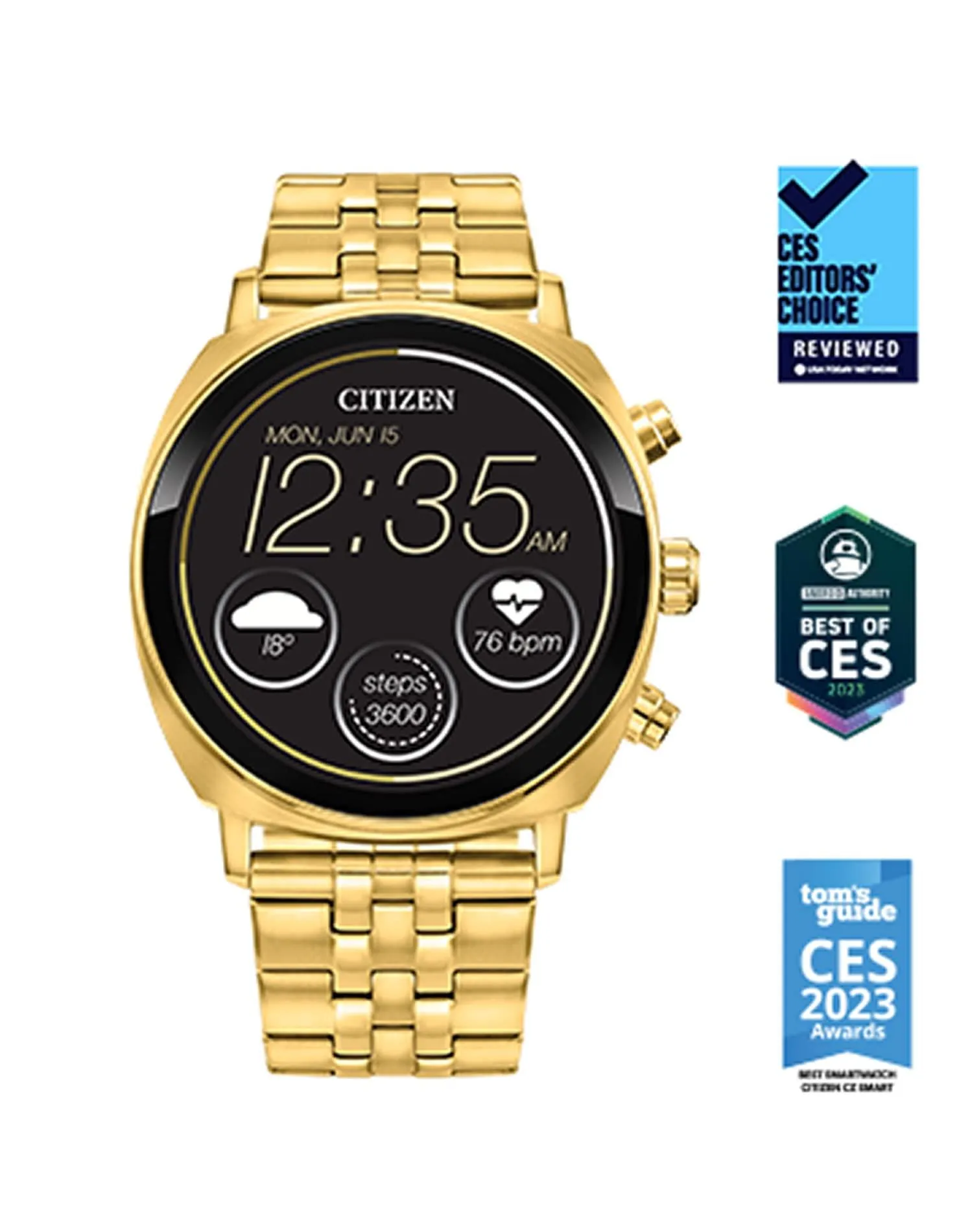 Citizen CZ Gold Stainless Steel Smartwatch