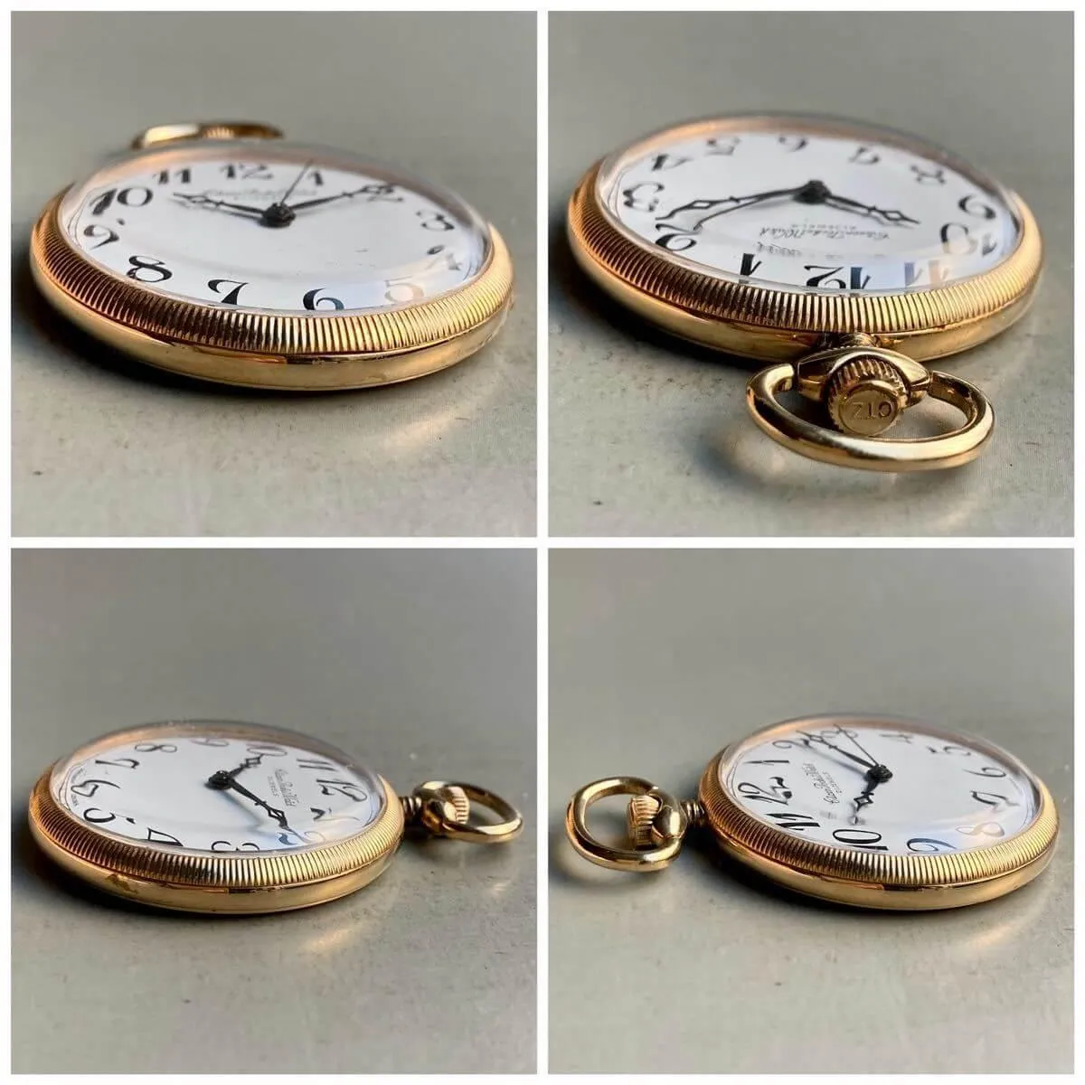 Citizen Pocket Watch Antique Manual Gold 40mm Vintage