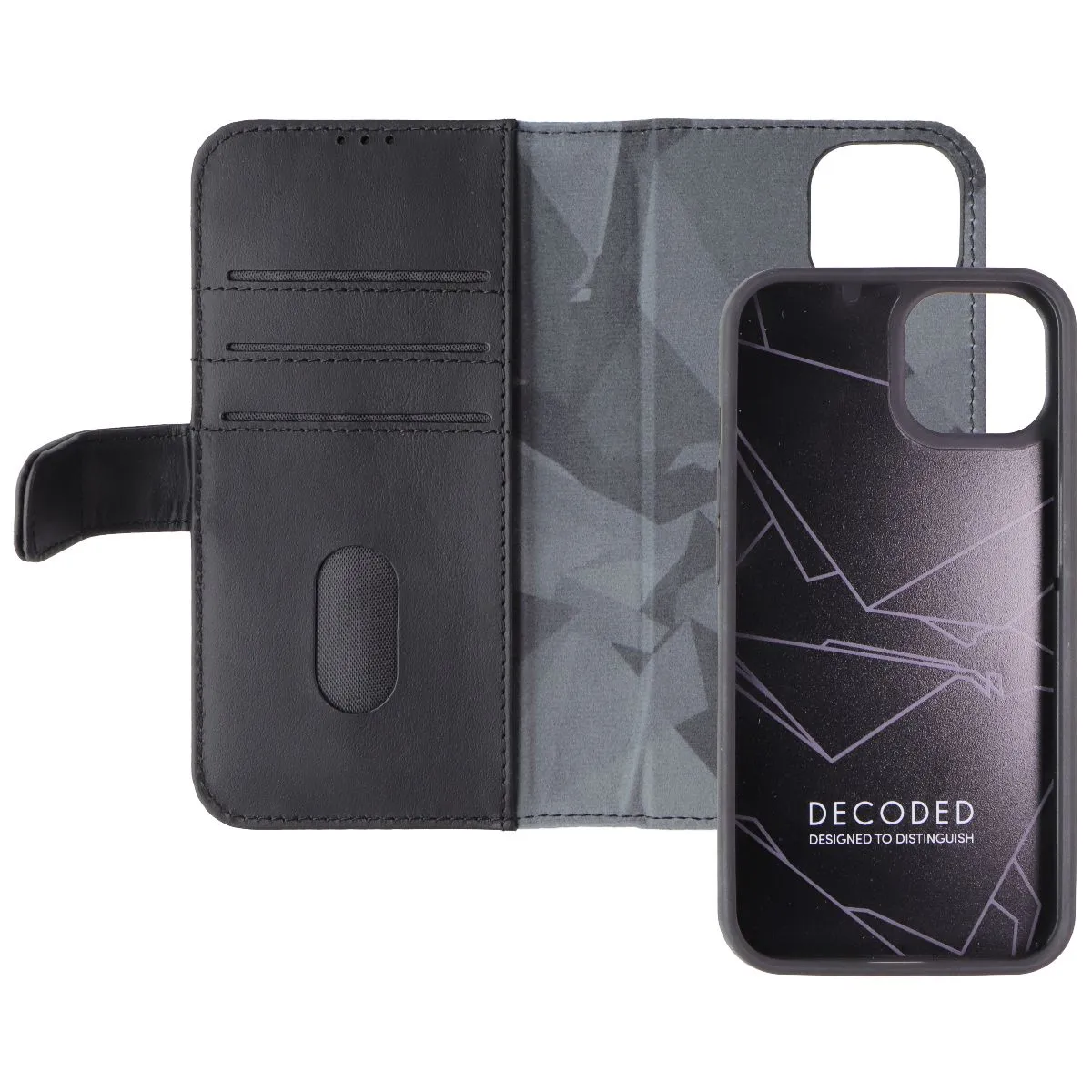 Decoded Detachable Wallet Case for MagSafe for Apple iPhone 13 - Black