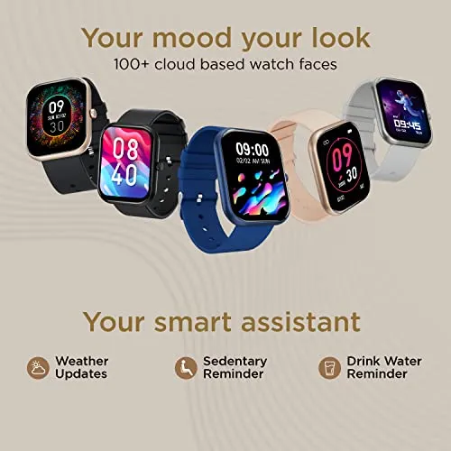 Fire-Boltt Dazzle Plus 1.81" Smartwatch Full Touch Largest Borderless Display & 60 Sports Modes (Swimming) with IP68 Rating, Sp02 Tracking, Over 100 Cloud Based Watch Faces