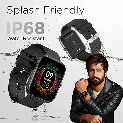 Fire-Boltt Dazzle Smart Watch Borderless Full Touch 1.69” Display, 60 Sports Modes (Swimming) with IP68 Rating, Sp02 Tracking, Over 100 Cloud Based Watch Faces (Black)