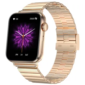 Fire-Boltt Visionary Ultra 1.78" AMOLED, Stainless Steel Luxury Smart Watch, Bluetooth Calling with Rotating Crown, 100  Sports Mode, TWS Connection (Gold)