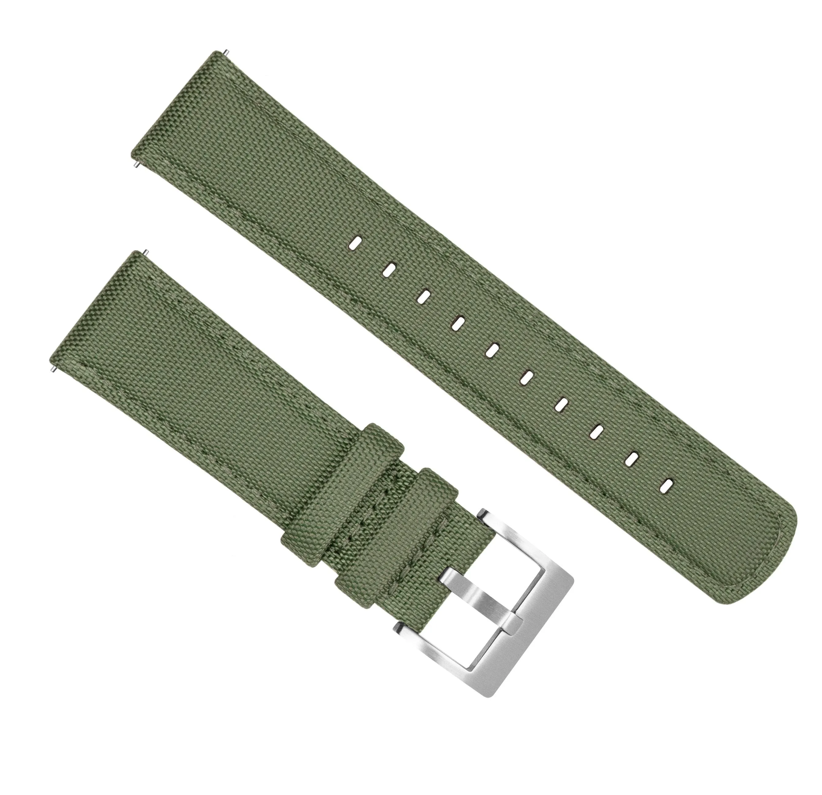 Fossil Gen 5 Sailcloth Quick Release Army Green Watch Band