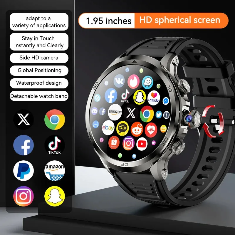 H19 Android Smartwatch 1.95-inch 900W Rotating Camera 8 128G Large Memory