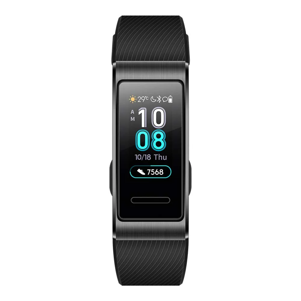 HUAWEI Band 3 Pro - Smart Band Fitness ActivitiesTracker with 0.95" AMOLED Touchscreen, 24/7 Continuous Heart Rate Monitor, up to 12 Days Usage, Scientific Sleep Monitor, GPS, 5ATM Waterproof, Black