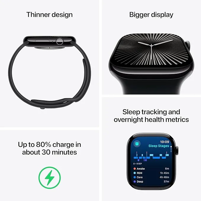 iWatch Series 10 Smartwatch (46mm, GPS   Cellular, Fitness Tracker, Blood Oxygen & ECG Apps, Always-On Retina Display, Water Resistant) 1-Year Warranty | 30-Days easy return | Earbuds pro 2 (Free Gift)