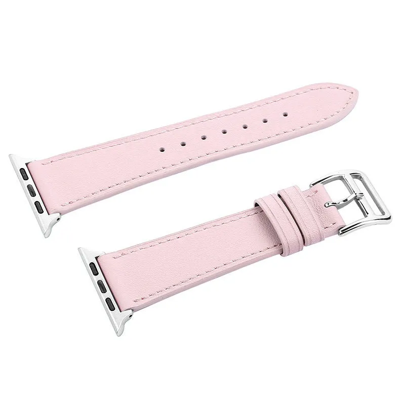 Leather smart watch strap