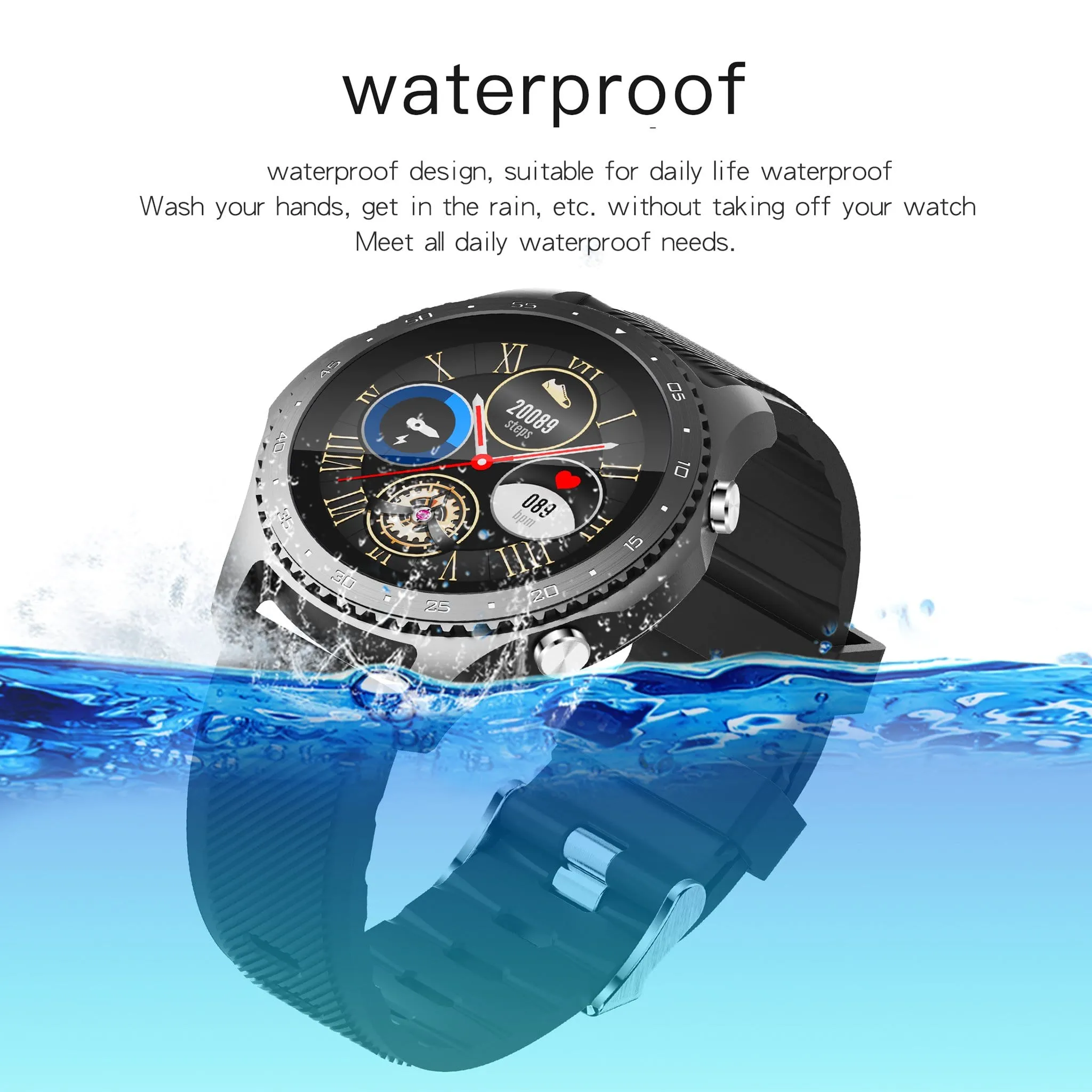 Luxury Navy Seals Business Sport Health Monitoring Smartwatch Bloutooth Calls Body Temperature