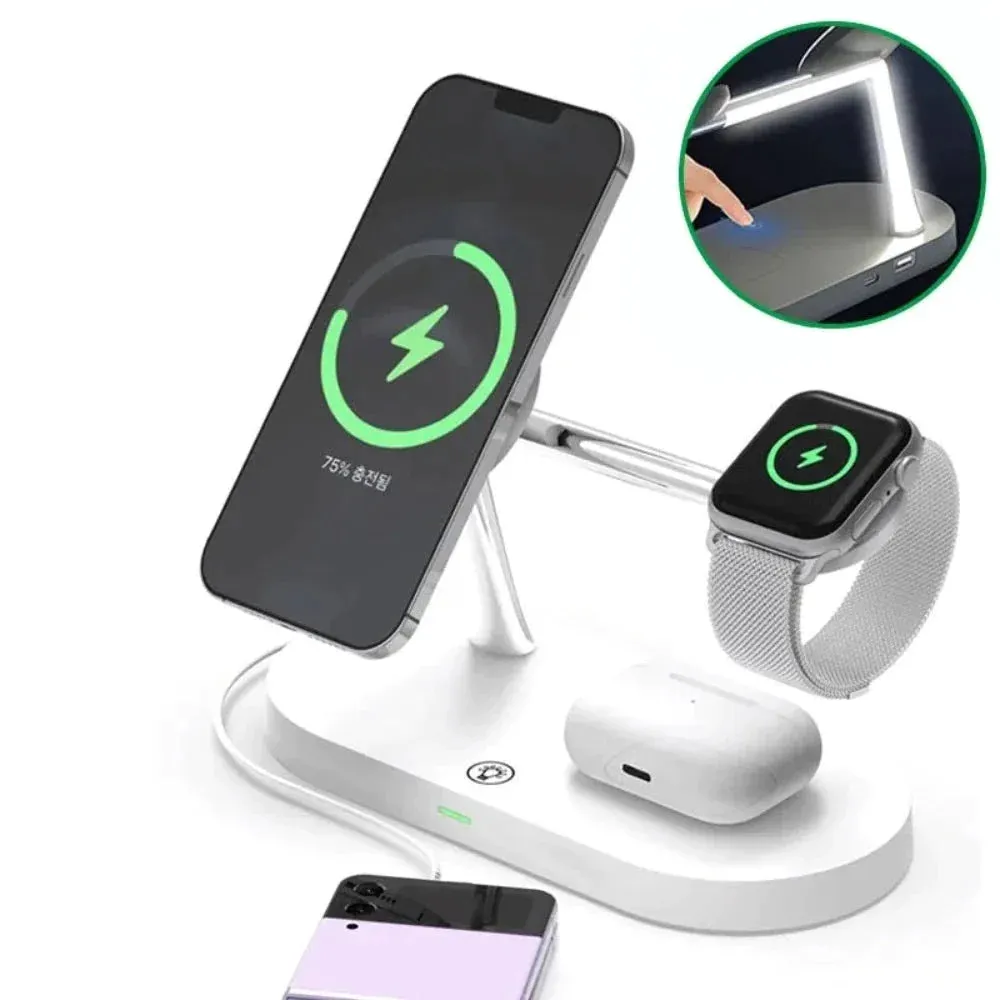 Magnetic Wireless Charging Station with Lamp for iPhone