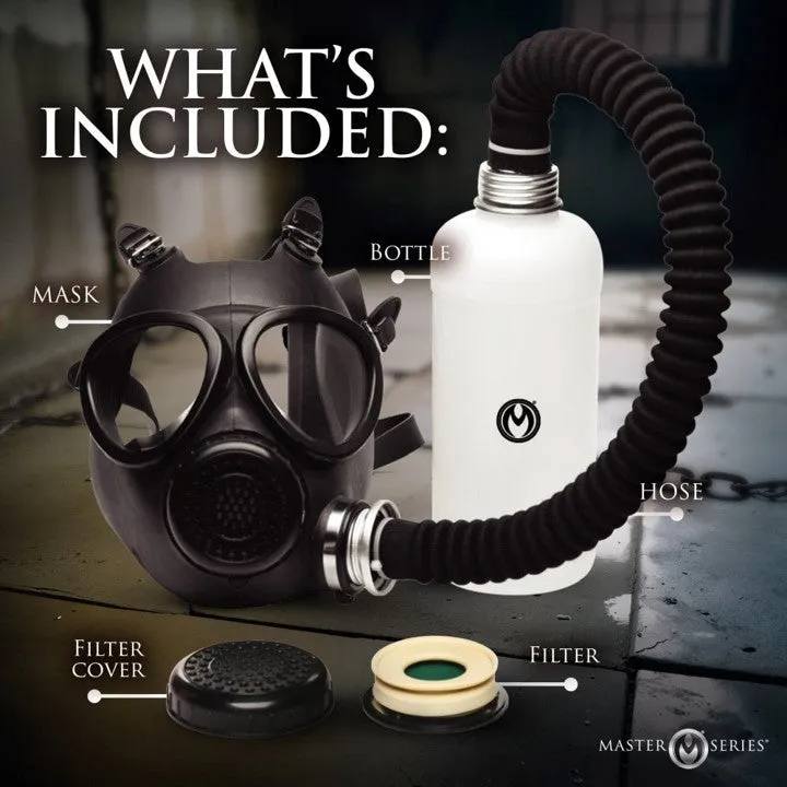 Master Series Bondage Inhaler Gas Mask With Bottle