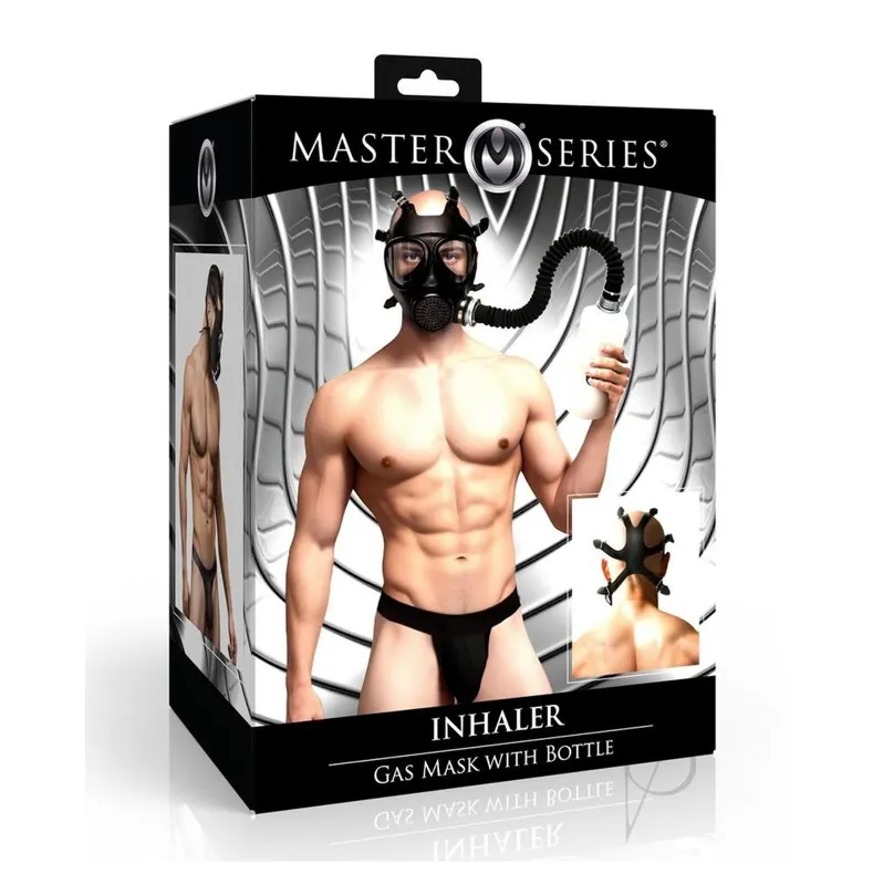 Master Series Bondage Inhaler Gas Mask With Bottle