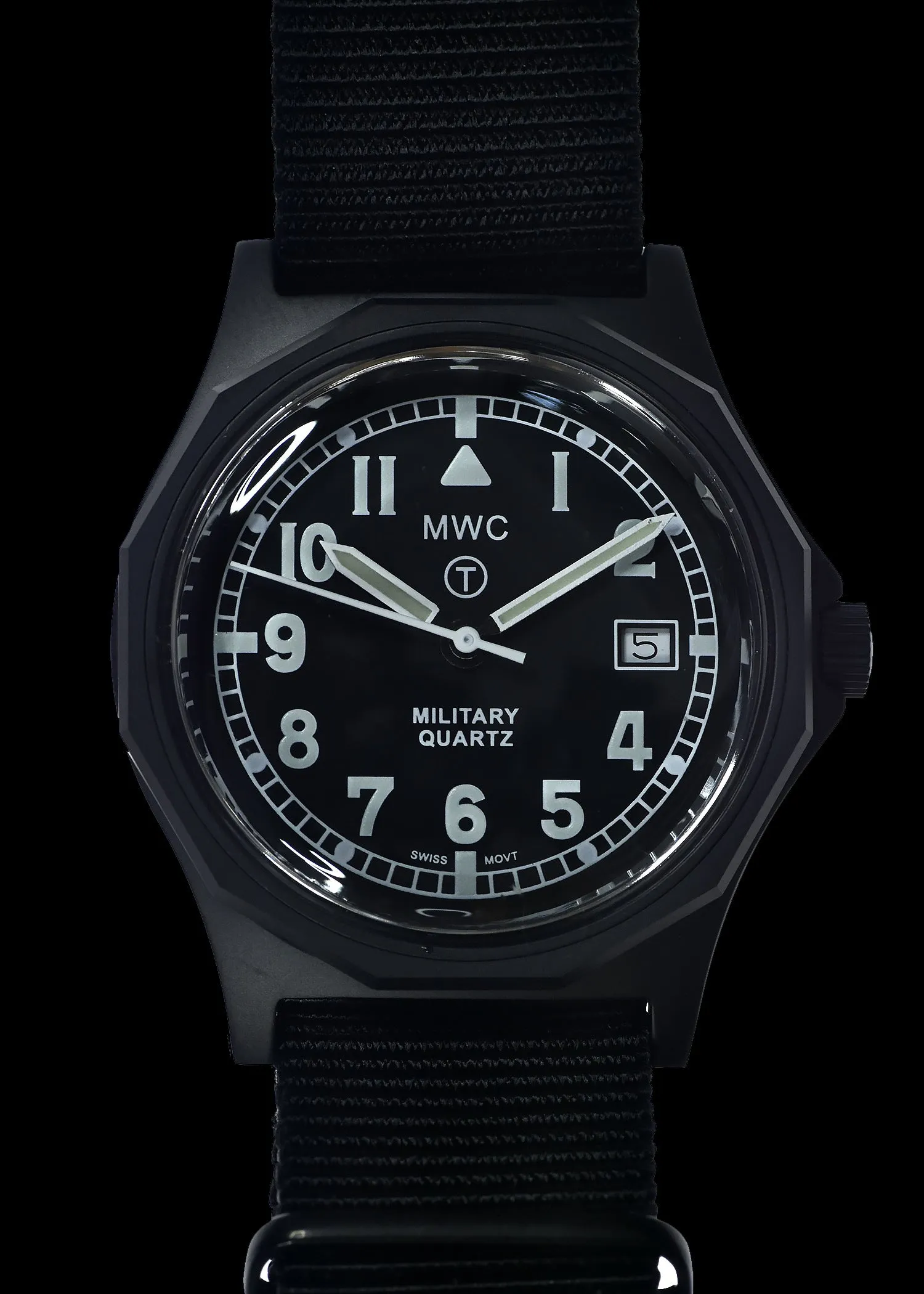 MWC G10 - Remake of the 1982 to 1999 Series Watch in Black PVD Steel with Plexilass Crystal and Battery Hatch