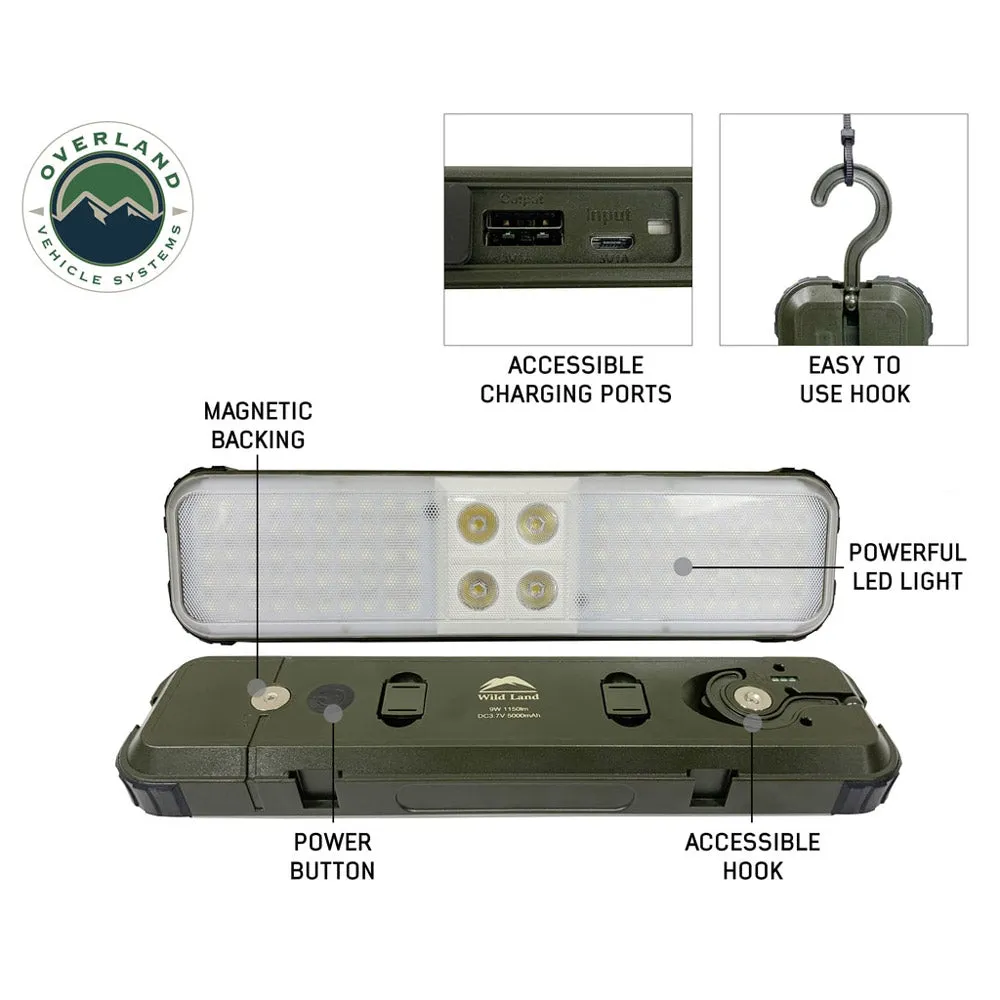 Overland Vehicle Systems - Wild Land Camping Gear - Encounter Solar Powered Camping Light with Removable Light Pods