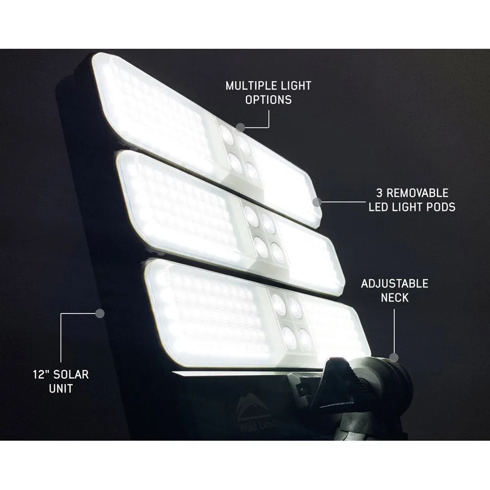 Overland Vehicle Systems - Wild Land Camping Gear - Encounter Solar Powered Camping Light with Removable Light Pods