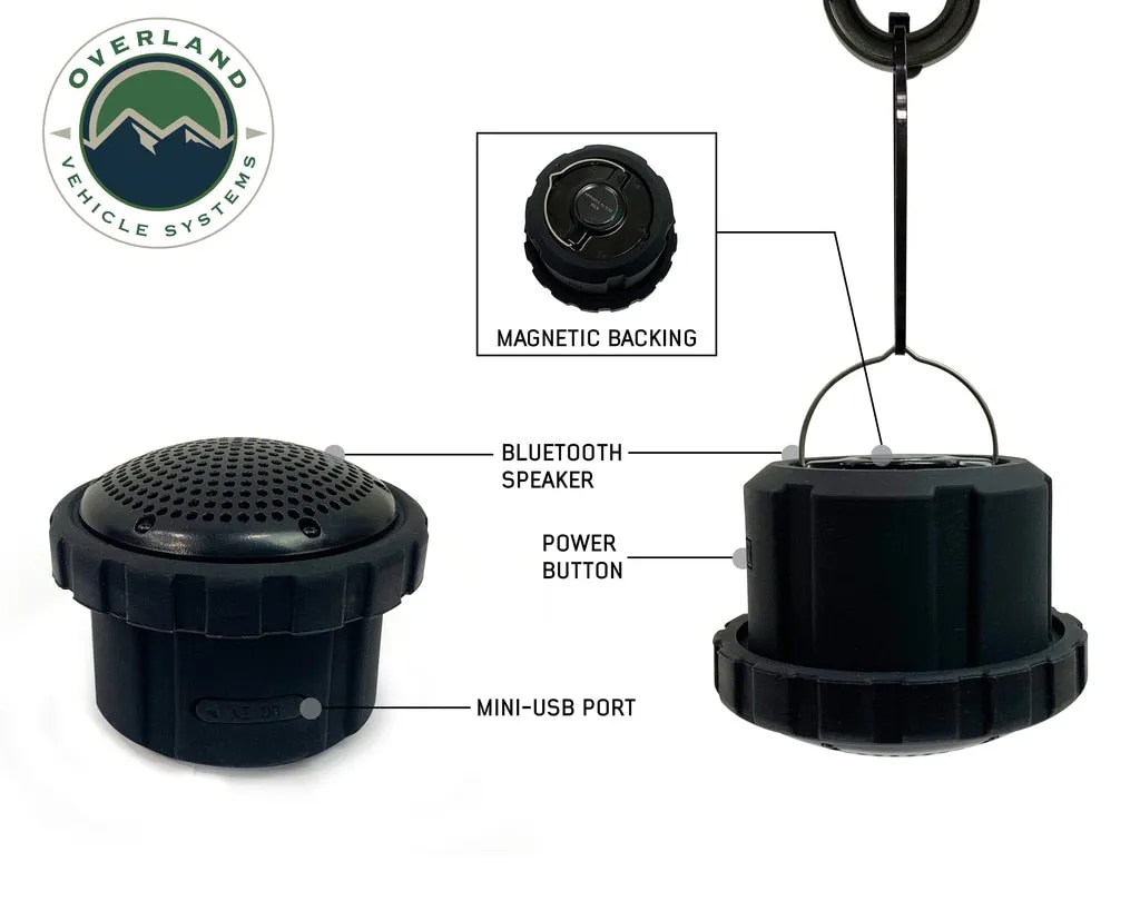 Overland Vehicle Systems Wild Land Camping Gear - UFO Solar Light Pods & Speaker Universal