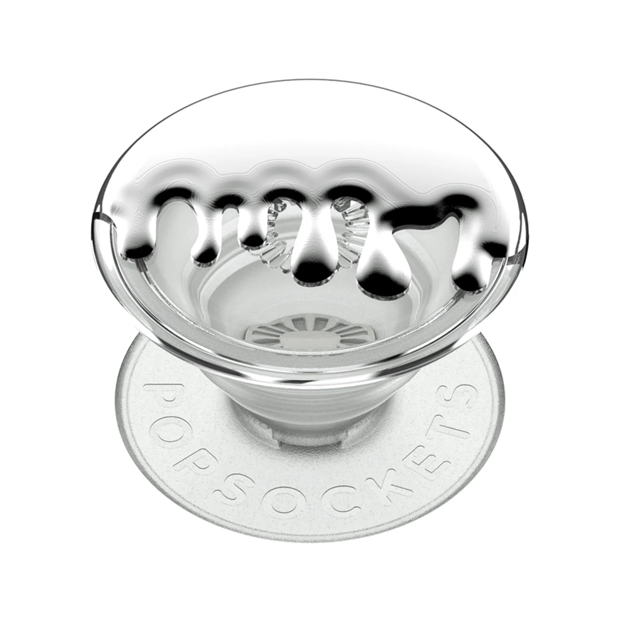 PopSockets PopGrip Premium - Chrome Drip Silver (Barcode: 840173712153 )