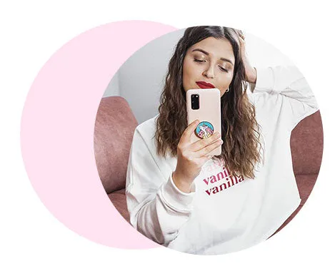 PopSockets Swappable PopGrip Pastel Brights Color - Block Pink ( Barcode : 840173706855 )