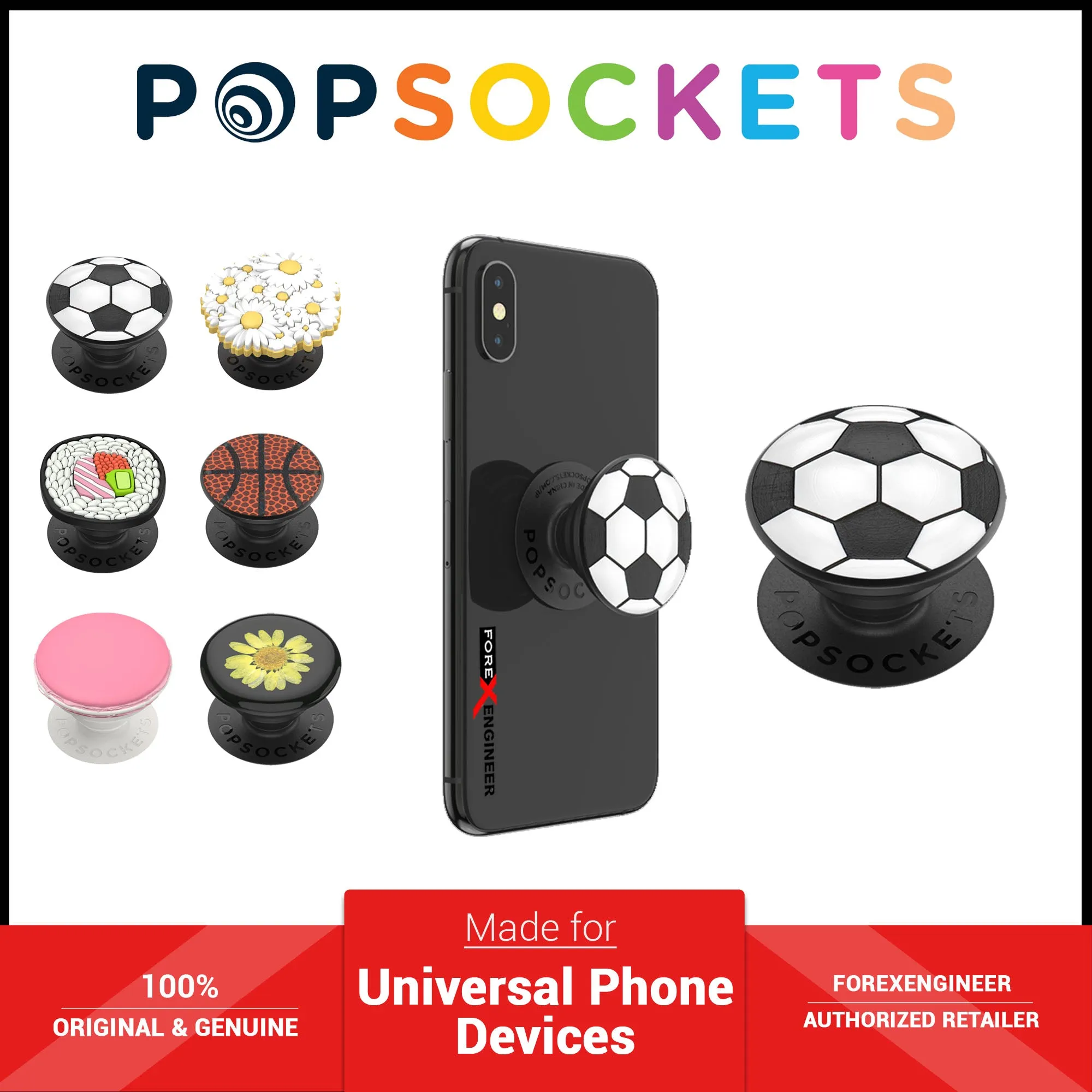 PopSockets Swappable PopGrip Premium Basketball ( Barcode : 842978171463 )