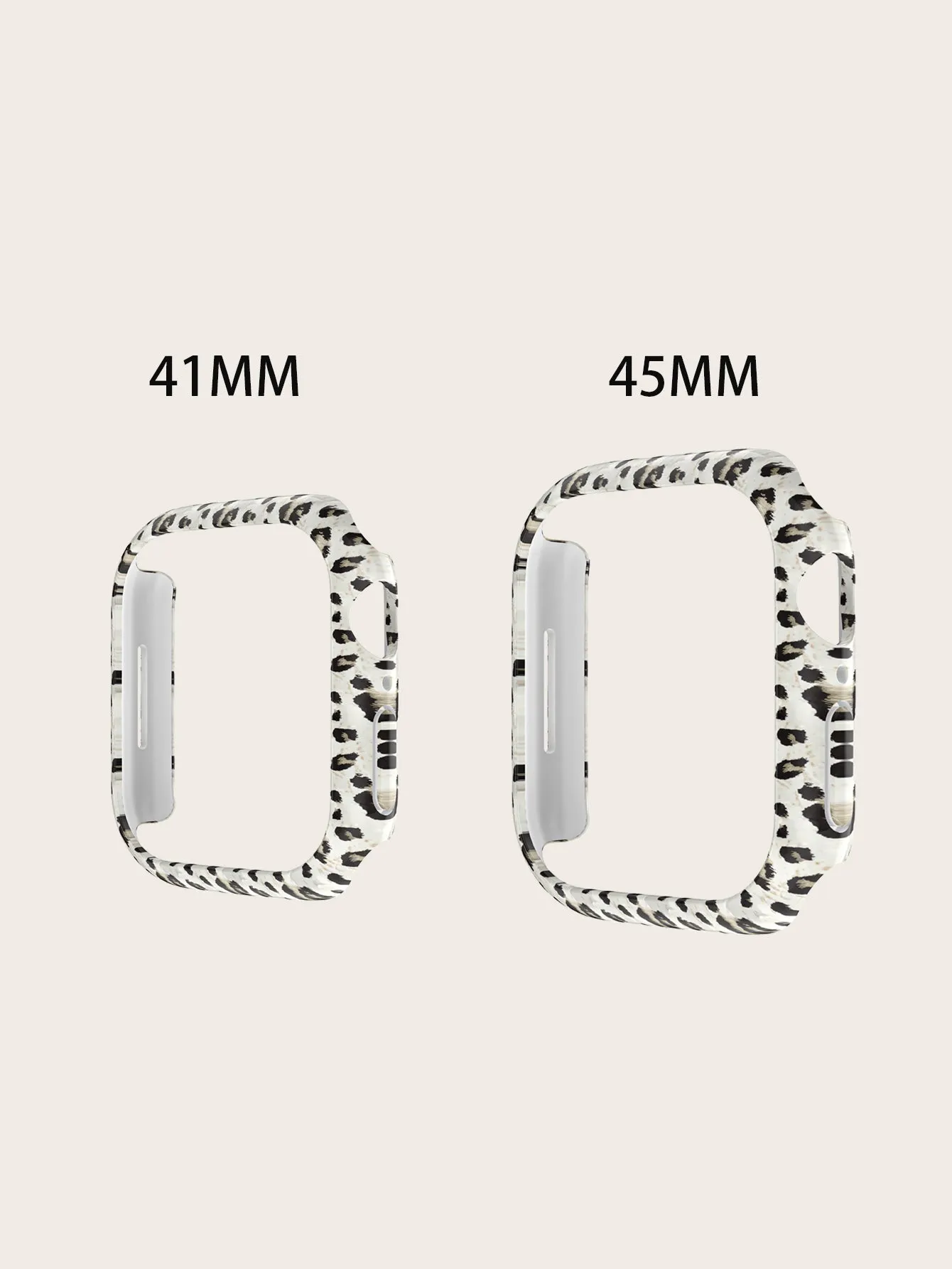 Protective Bumper Case with Screen Protector for Apple Watch 40mm- Leopard Print