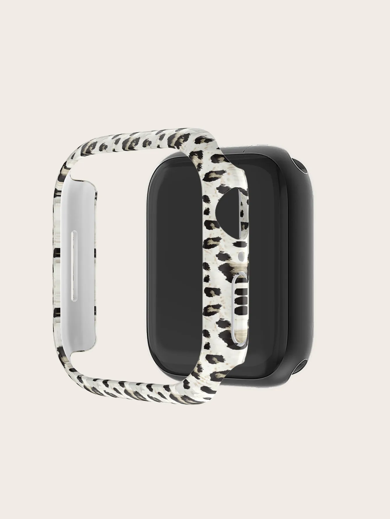 Protective Bumper Case with Screen Protector for Apple Watch 40mm- Leopard Print