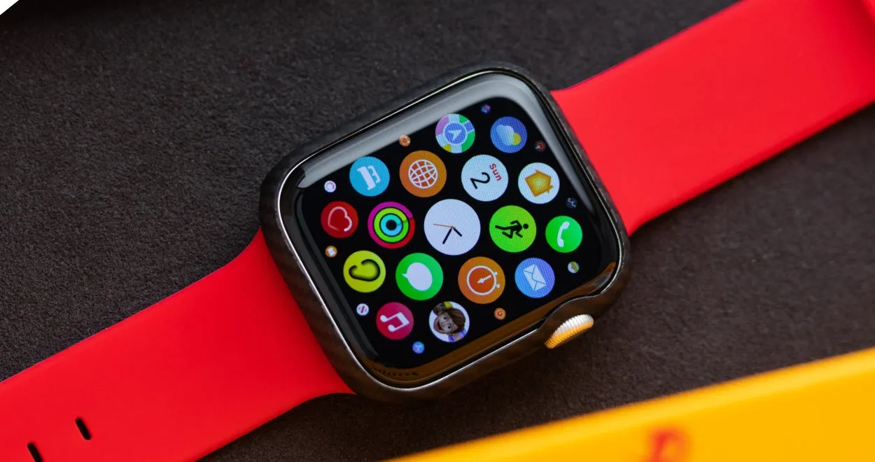 Rubber Strap for Apple Watch - Heat Red