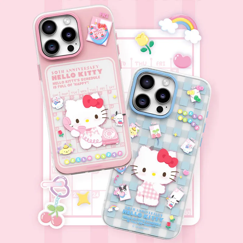 Sanrio Hello Kitty 50th Anniversary Datebook Anti-Scratch Shockproof Back Cover Case