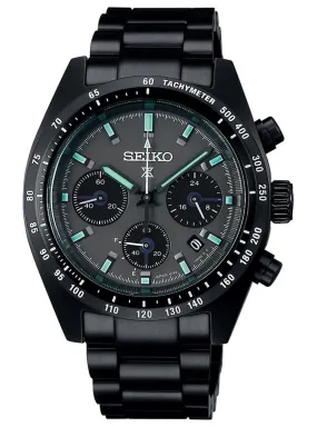 SEIKO PROSPEX SPEEDTIMER SOLAR CHRONOGRAPH THE BLACK SERIES SBDL103 MADE IN JAPAN JDM