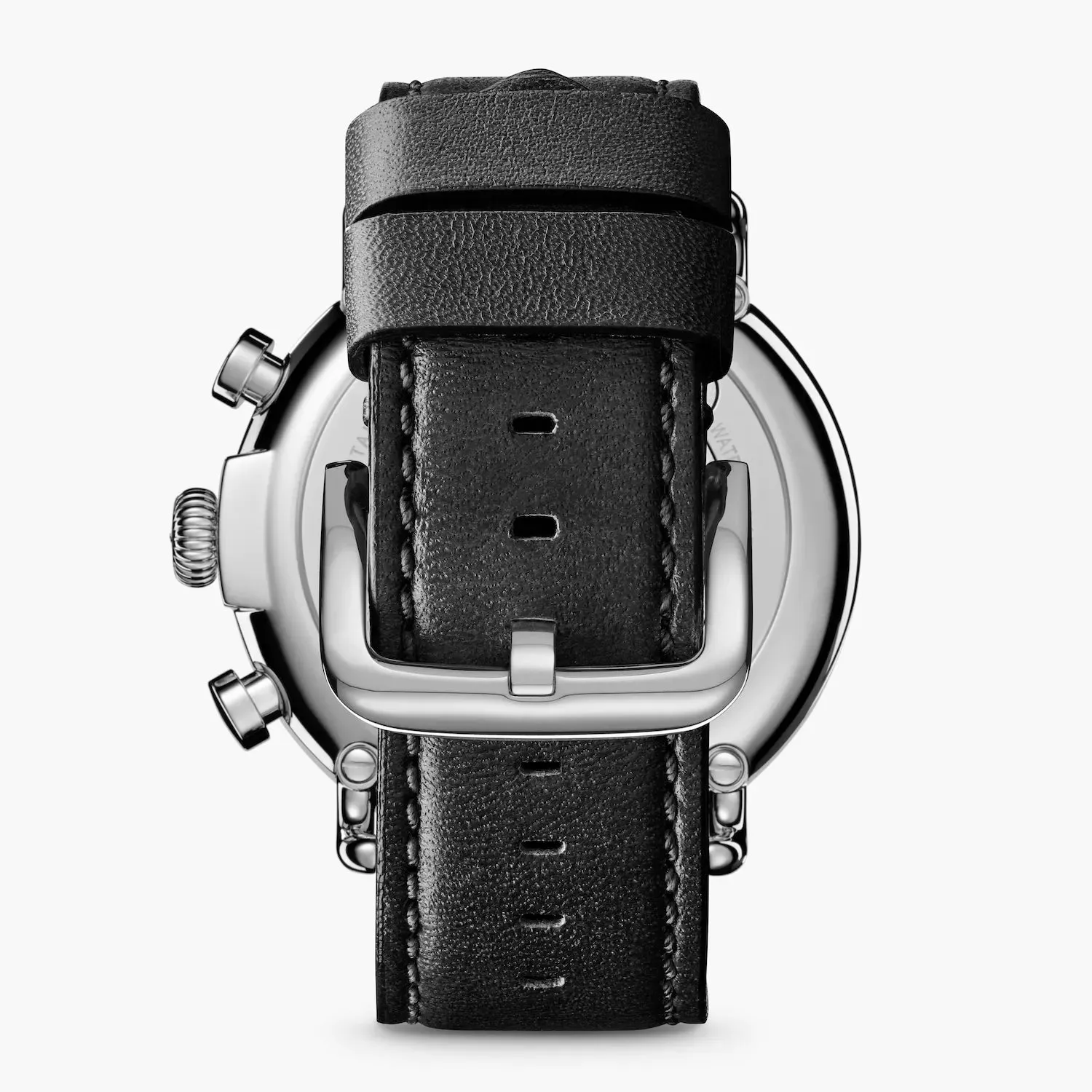 Shinola, The Runwell Chrono 47mm Black Dial Black Leather