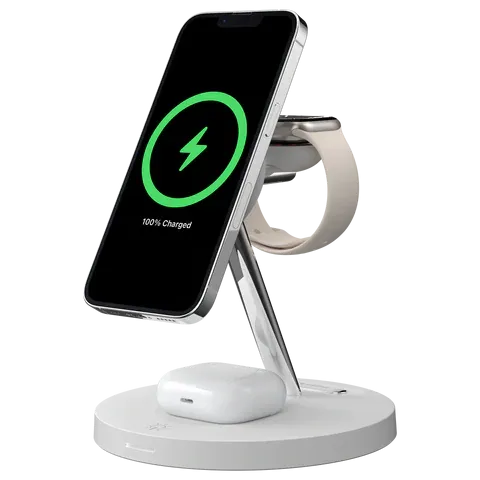 SwitchEasy 4-in-1 MagPower Magnetic Wireless Charging Stand for iPhone/Apple Watch/AirPods/Qi Devices