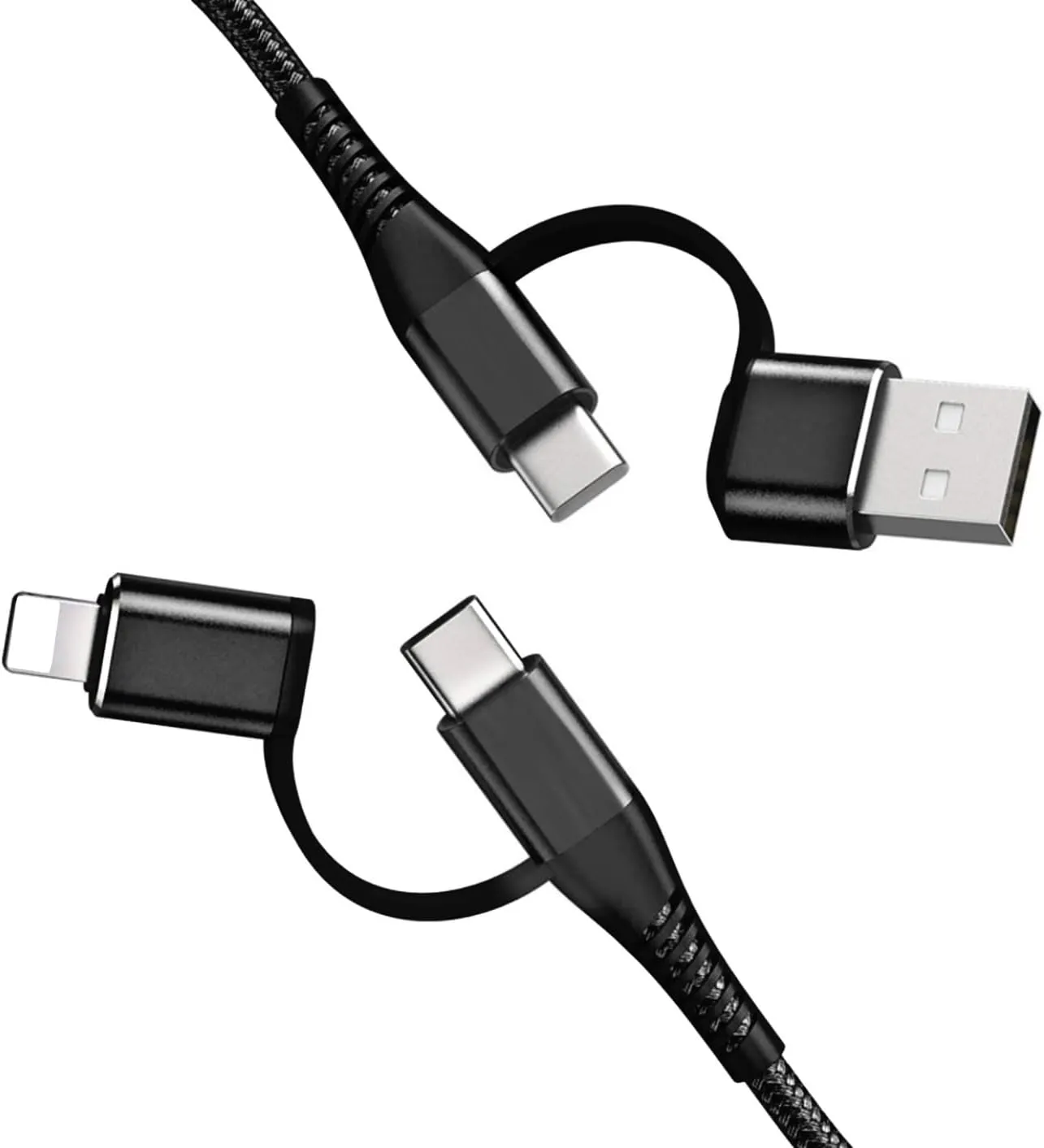 Top-Up 4-in-1 Ultra-Fast PD 60W Charging Data Cable 3.3ft