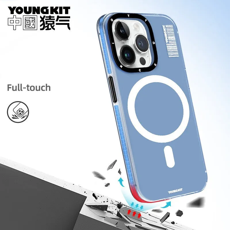 YOUNGKIT Crystal Color MagSafe Slim Thin Matte Anti-Scratch Back Shockproof Cover Case