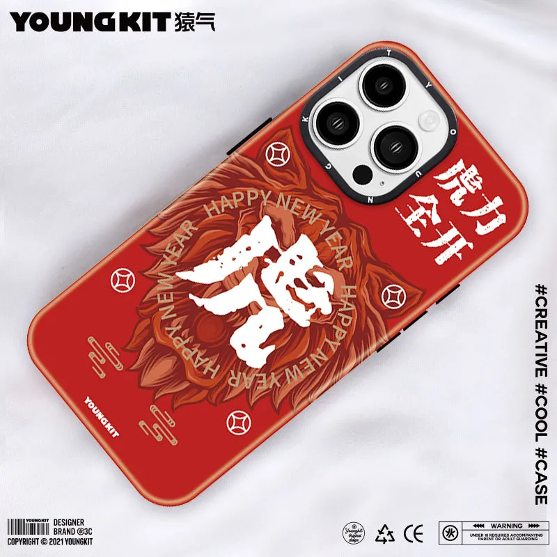 YOUNGKIT Year of the Tiger Slim Thin Matte Anti-Scratch Back Shockproof Cover Case